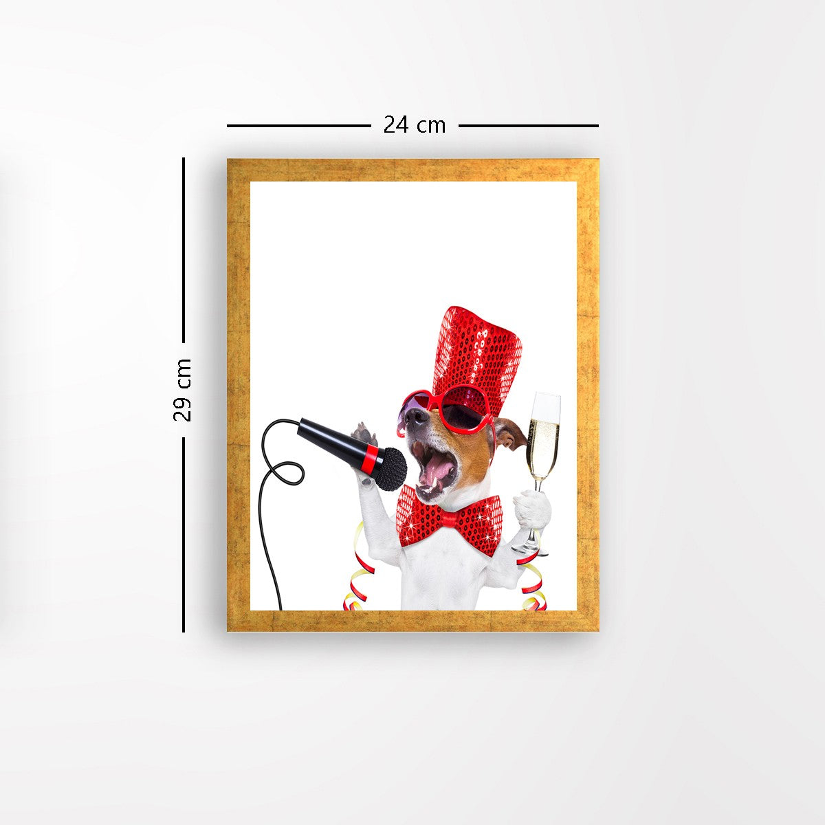 Quadro Decorativo MDF Emoldurado - Arte Multicolor 24x29cm com Moldura de Madeira 2cm