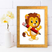 Quadro Decorativo MDF Emoldurado - Arte Multicolor 24x29cm com Moldura de Madeira 2cm