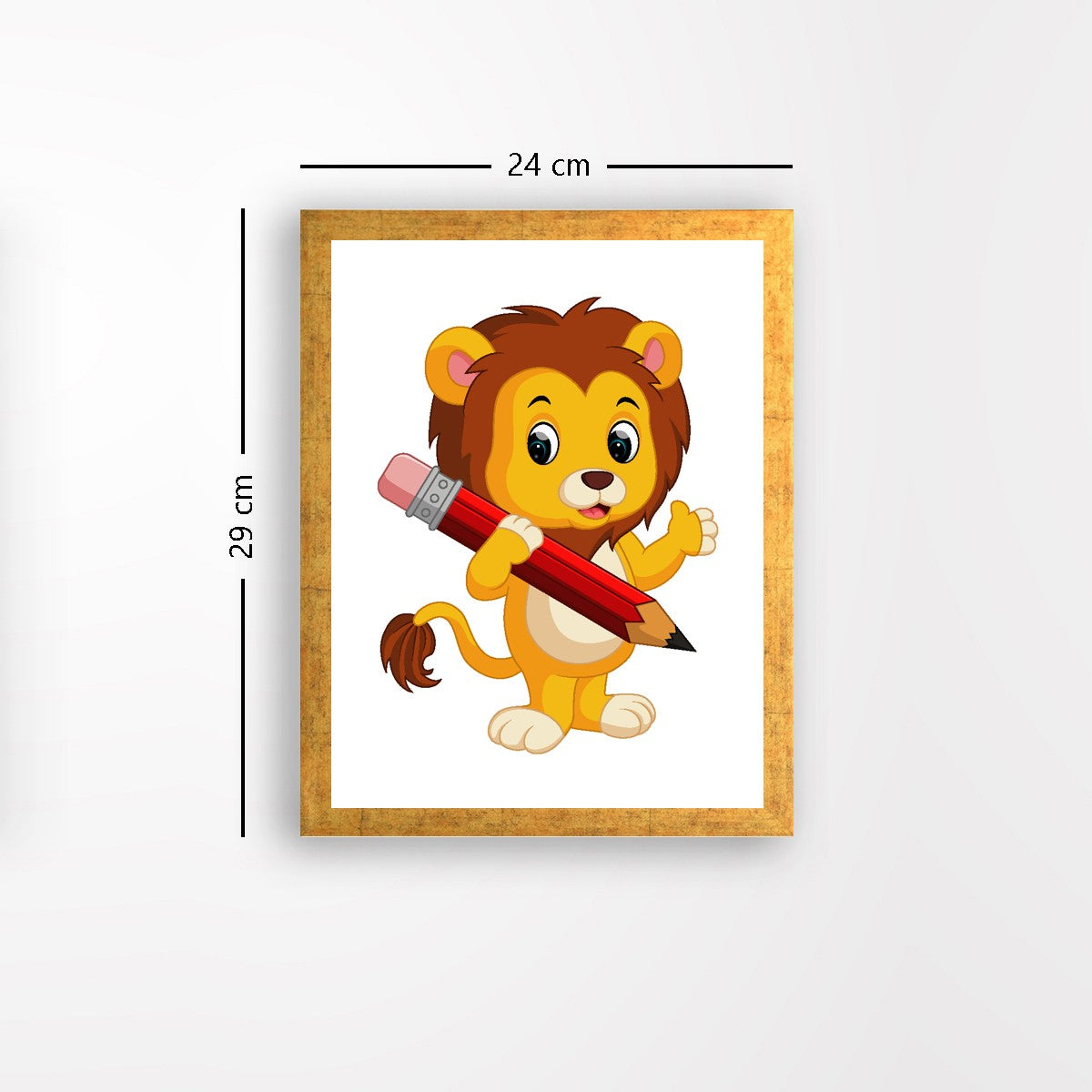 Quadro Decorativo MDF Emoldurado - Arte Multicolor 24x29cm com Moldura de Madeira 2cm