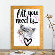 Quadro Decorativo MDF Emoldurado - Arte Multicolor 24x29cm com Moldura de Madeira 2cm