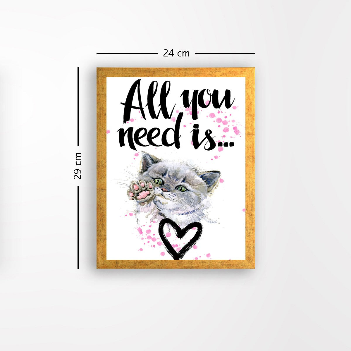 Quadro Decorativo MDF Emoldurado - Arte Multicolor 24x29cm com Moldura de Madeira 2cm