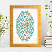 Quadro Decorativo MDF Emoldurado - Arte Multicolor 24x29cm com Moldura de Madeira 2cm