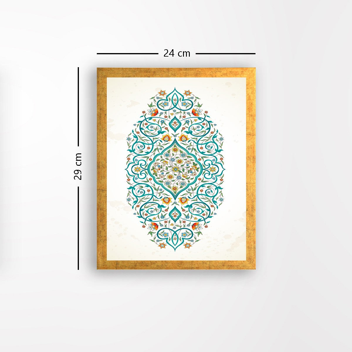 Quadro Decorativo MDF Emoldurado - Arte Multicolor 24x29cm com Moldura de Madeira 2cm