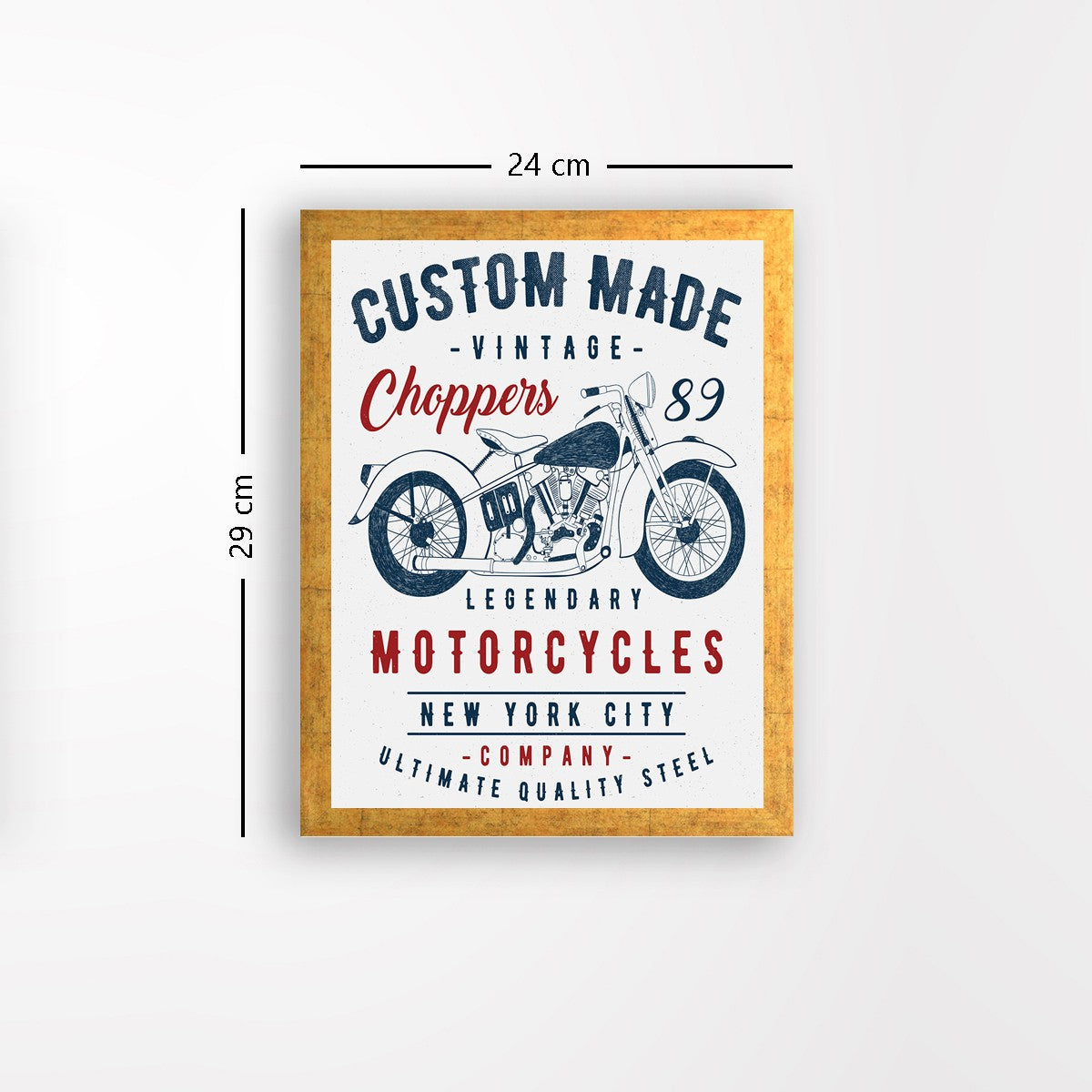 Quadro Decorativo MDF Emoldurado - Arte Multicolor 24x29cm com Moldura de Madeira 2cm