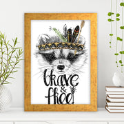 Quadro Decorativo MDF Emoldurado - Arte Multicolor 24x29cm com Moldura de Madeira 2cm