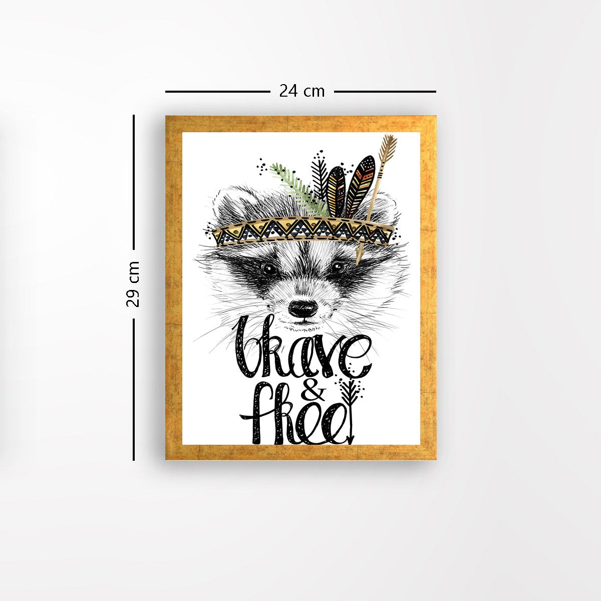 Quadro Decorativo MDF Emoldurado - Arte Multicolor 24x29cm com Moldura de Madeira 2cm