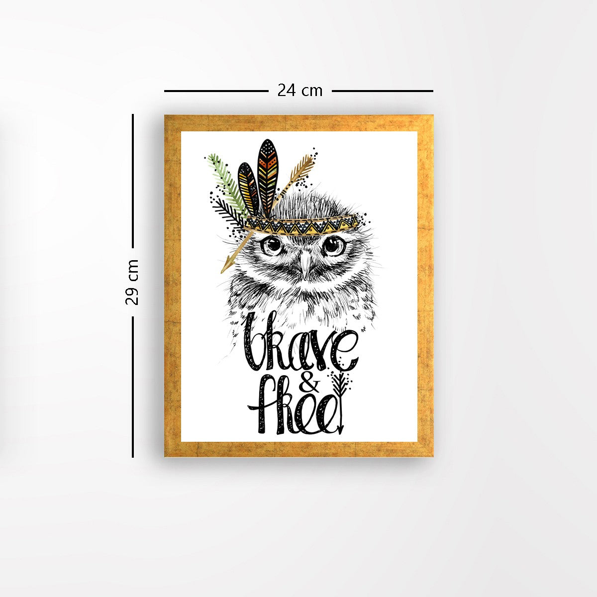 Quadro Decorativo MDF Emoldurado - Arte Multicolor 24x29cm com Moldura de Madeira 2cm