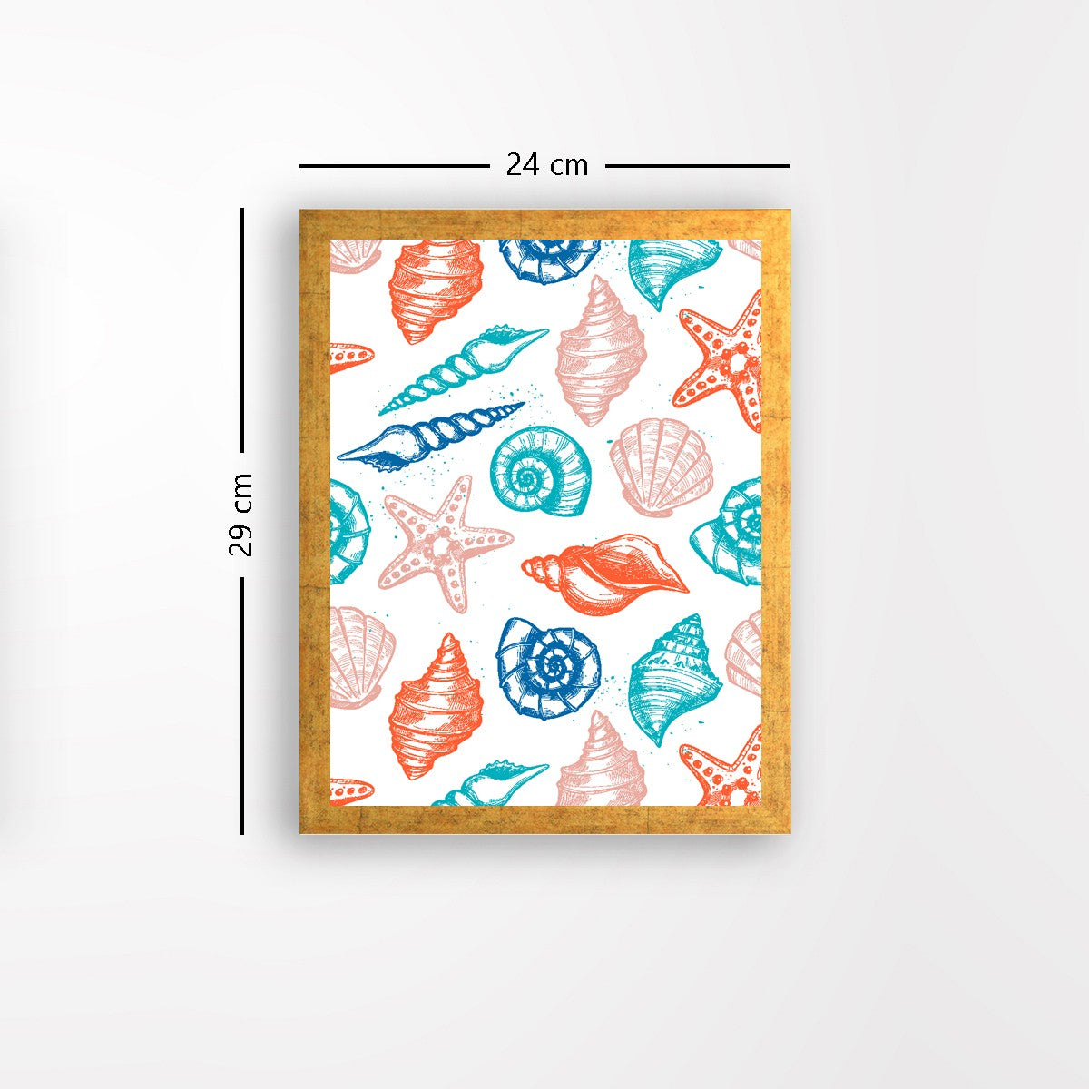 Quadro Decorativo MDF Emoldurado - Arte Multicolor 24x29cm com Moldura de Madeira 2cm