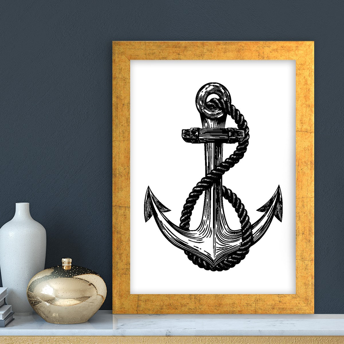 Quadro Decorativo MDF Emoldurado - Arte Multicolor 24x29cm com Moldura de Madeira 2cm