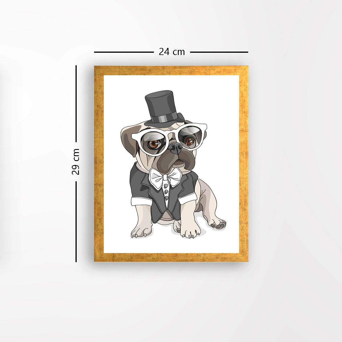 Quadro Decorativo MDF Emoldurado - Arte Multicolor 24x29cm com Moldura de Madeira 2cm