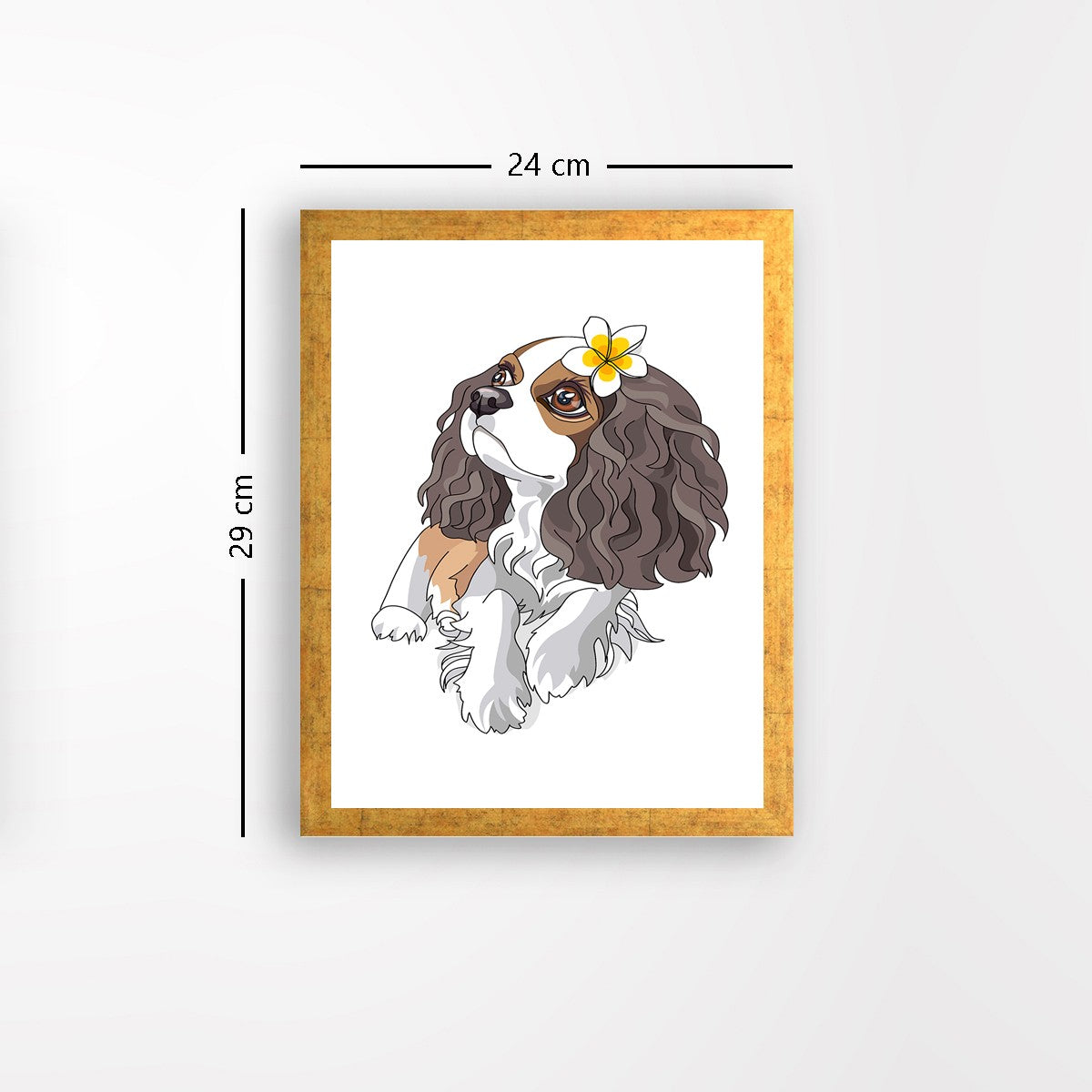 Quadro Decorativo MDF Emoldurado - Arte Multicolor 24x29cm com Moldura de Madeira 2cm