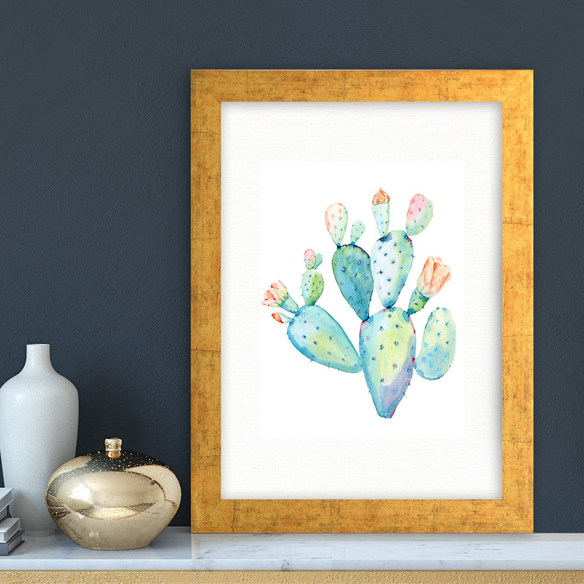 Quadro Decorativo MDF Emoldurado - Arte Multicolor 24x29cm com Moldura de Madeira 2cm