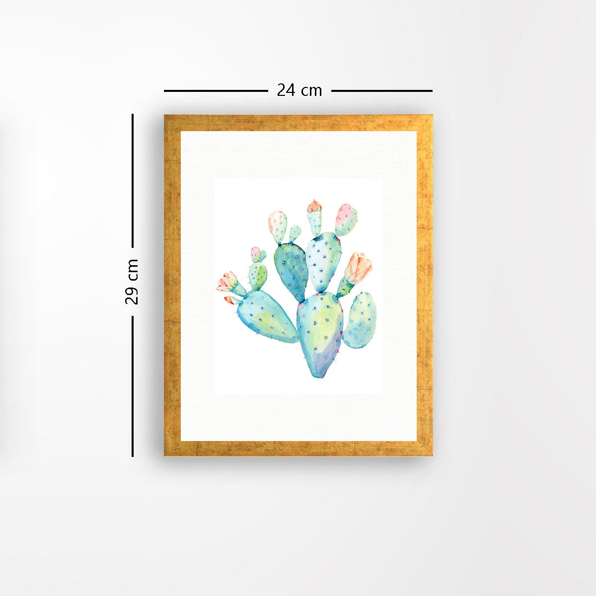 Quadro Decorativo MDF Emoldurado - Arte Multicolor 24x29cm com Moldura de Madeira 2cm