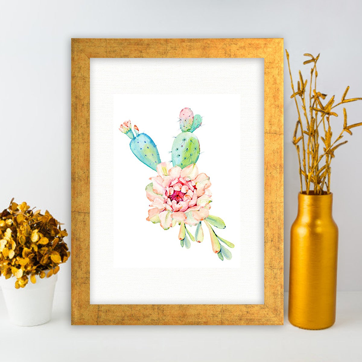 Quadro Decorativo MDF Emoldurado - Arte Multicolor 24x29cm com Moldura de Madeira 2cm