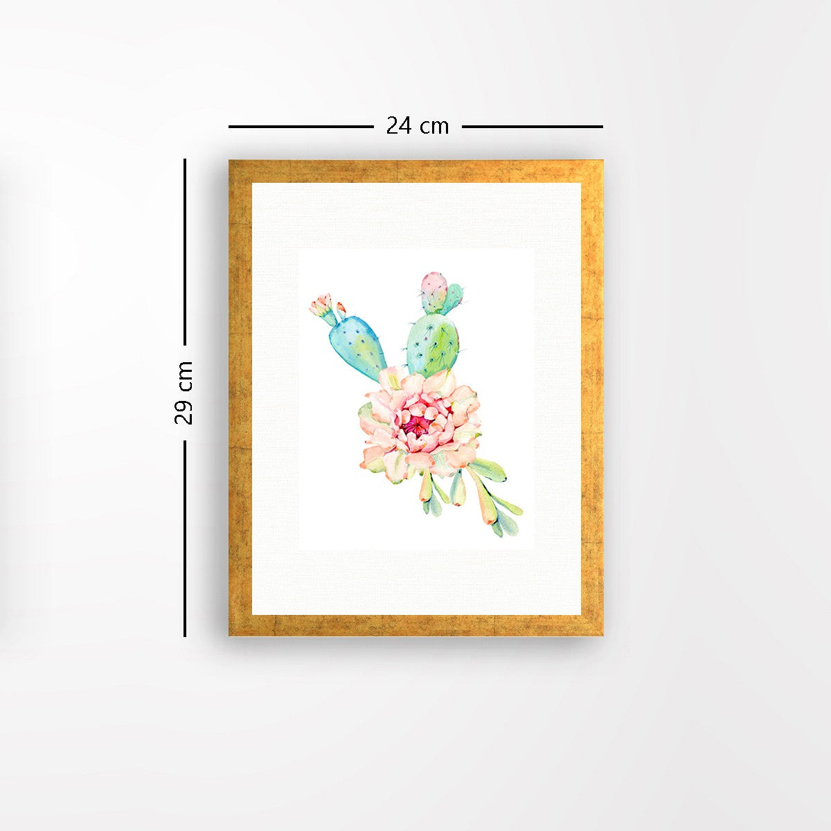 Quadro Decorativo MDF Emoldurado - Arte Multicolor 24x29cm com Moldura de Madeira 2cm