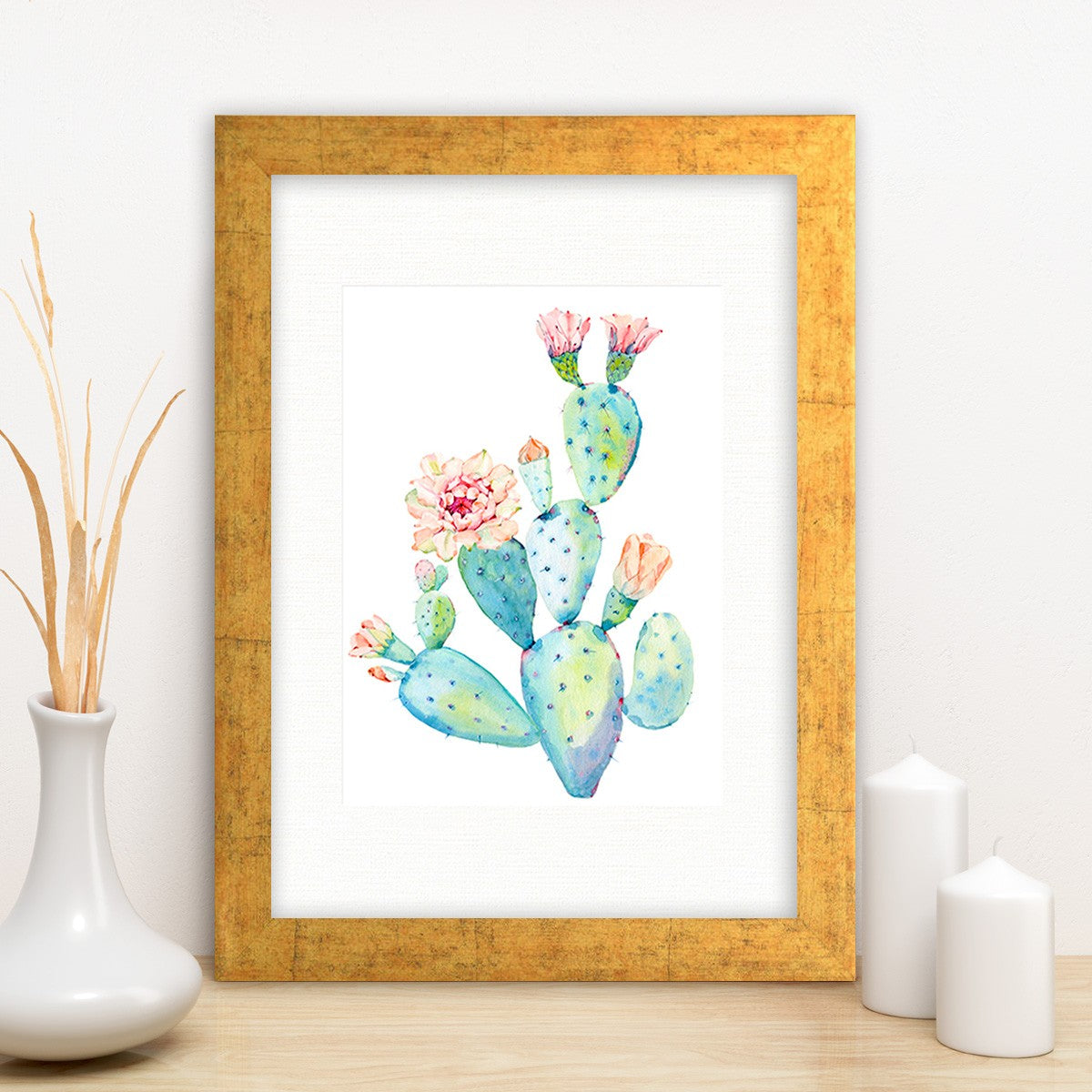 Quadro Decorativo MDF Emoldurado - Arte Multicolor 24x29cm com Moldura de Madeira 2cm