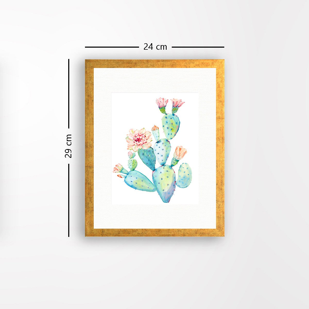 Quadro Decorativo MDF Emoldurado - Arte Multicolor 24x29cm com Moldura de Madeira 2cm