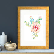 Quadro Decorativo MDF Emoldurado - Arte Multicolor 24x29cm com Moldura de Madeira 2cm