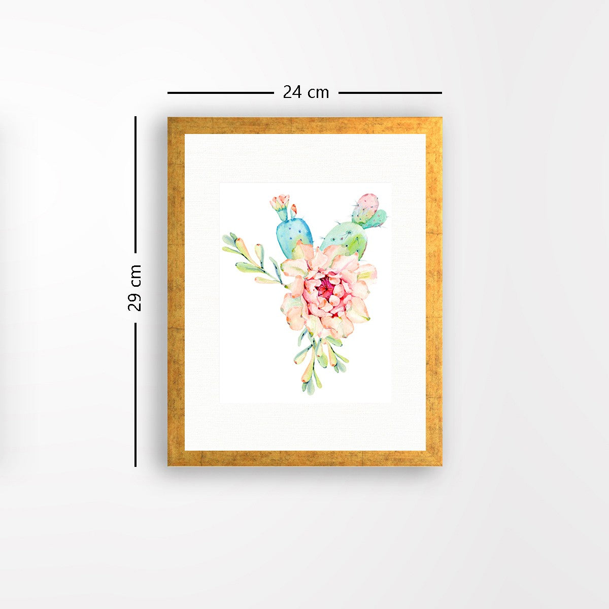 Quadro Decorativo MDF Emoldurado - Arte Multicolor 24x29cm com Moldura de Madeira 2cm