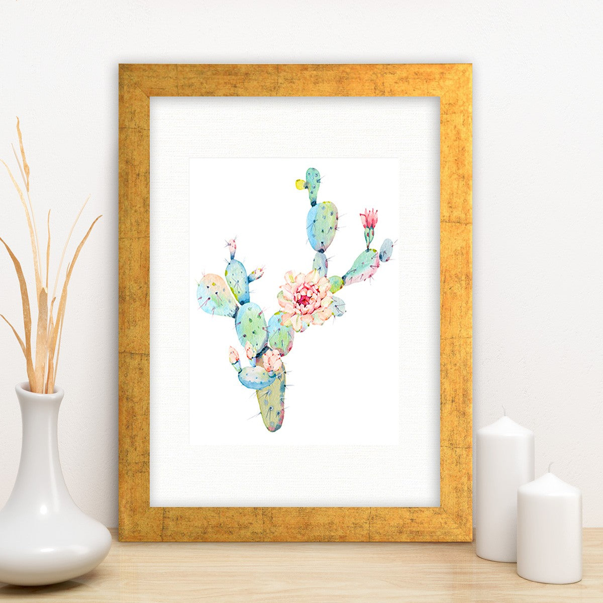 Quadro Decorativo MDF Emoldurado - Arte Multicolor 24x29cm com Moldura de Madeira 2cm