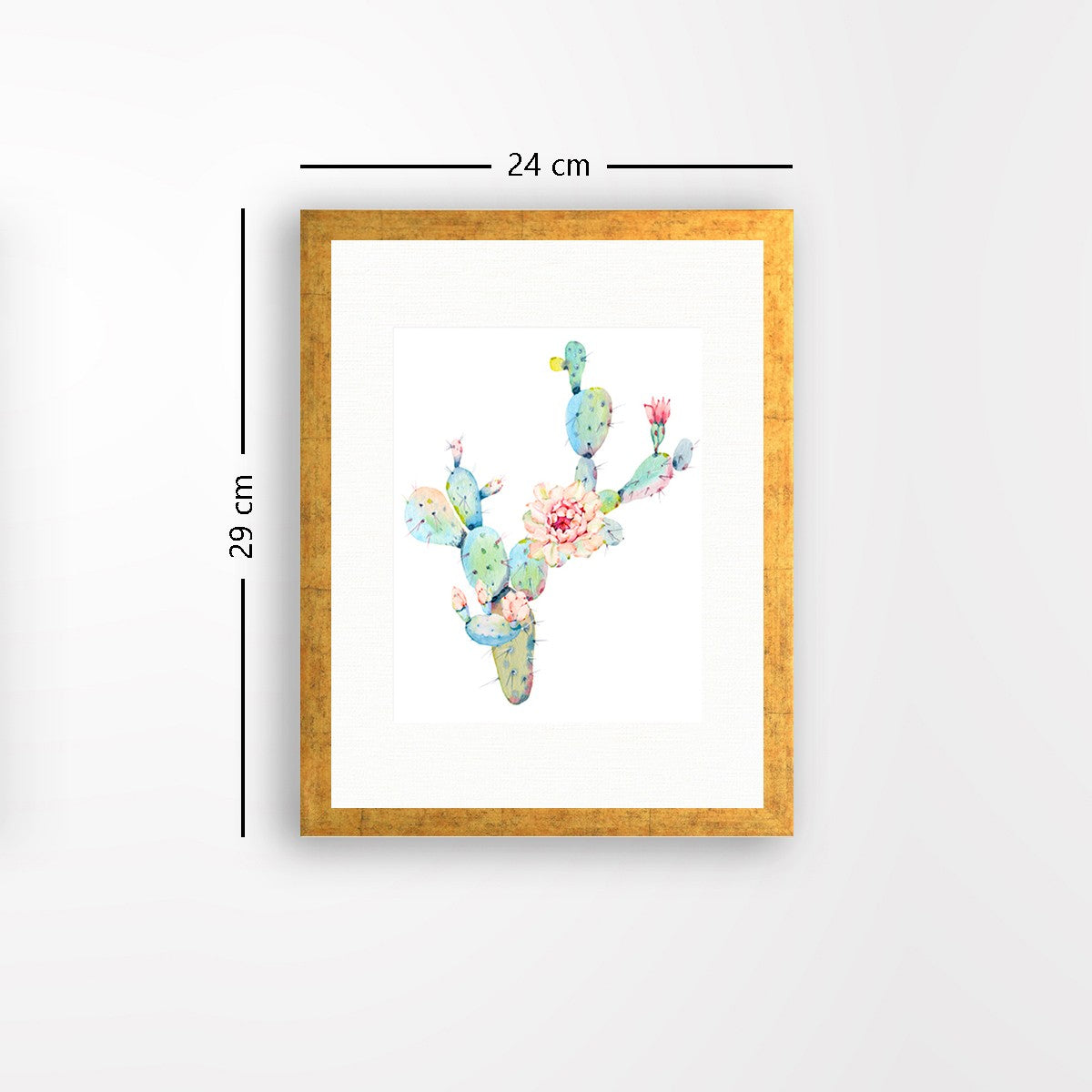 Quadro Decorativo MDF Emoldurado - Arte Multicolor 24x29cm com Moldura de Madeira 2cm