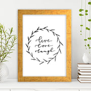 Quadro Decorativo MDF Emoldurado - Arte Multicolor 24x29cm com Moldura de Madeira 2cm