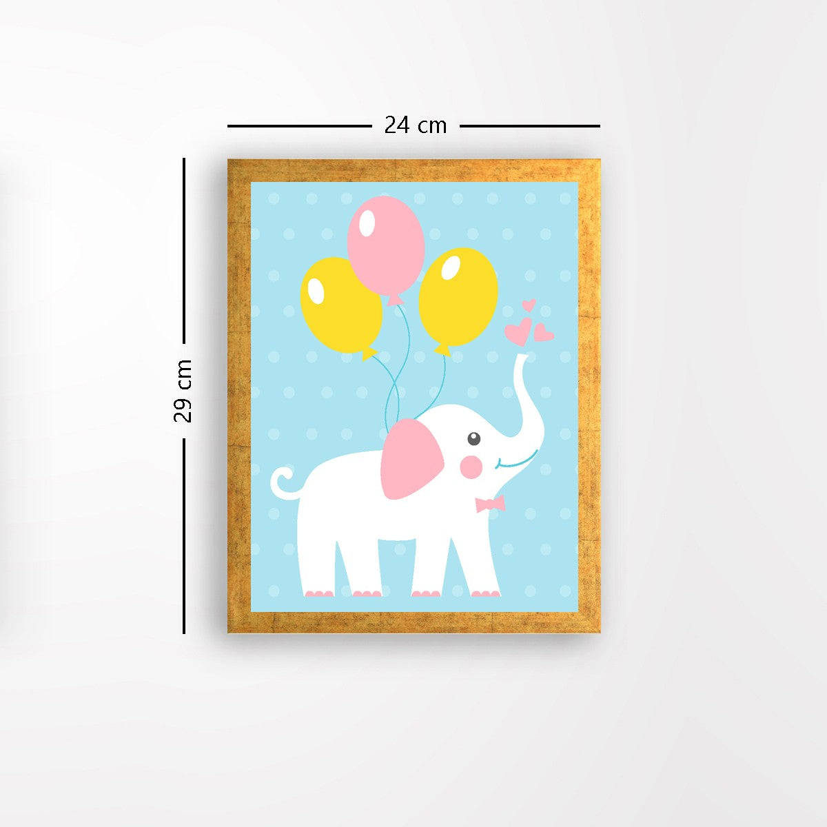 Quadro Decorativo MDF Emoldurado - Arte Multicolor 24x29cm com Moldura de Madeira 2cm