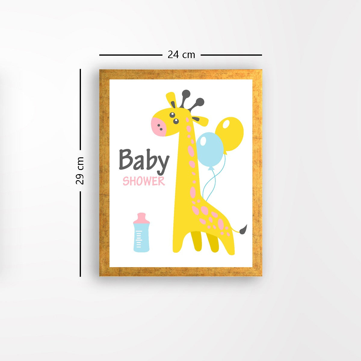 Quadro Decorativo MDF Emoldurado - Arte Multicolor 24x29cm com Moldura de Madeira 2cm