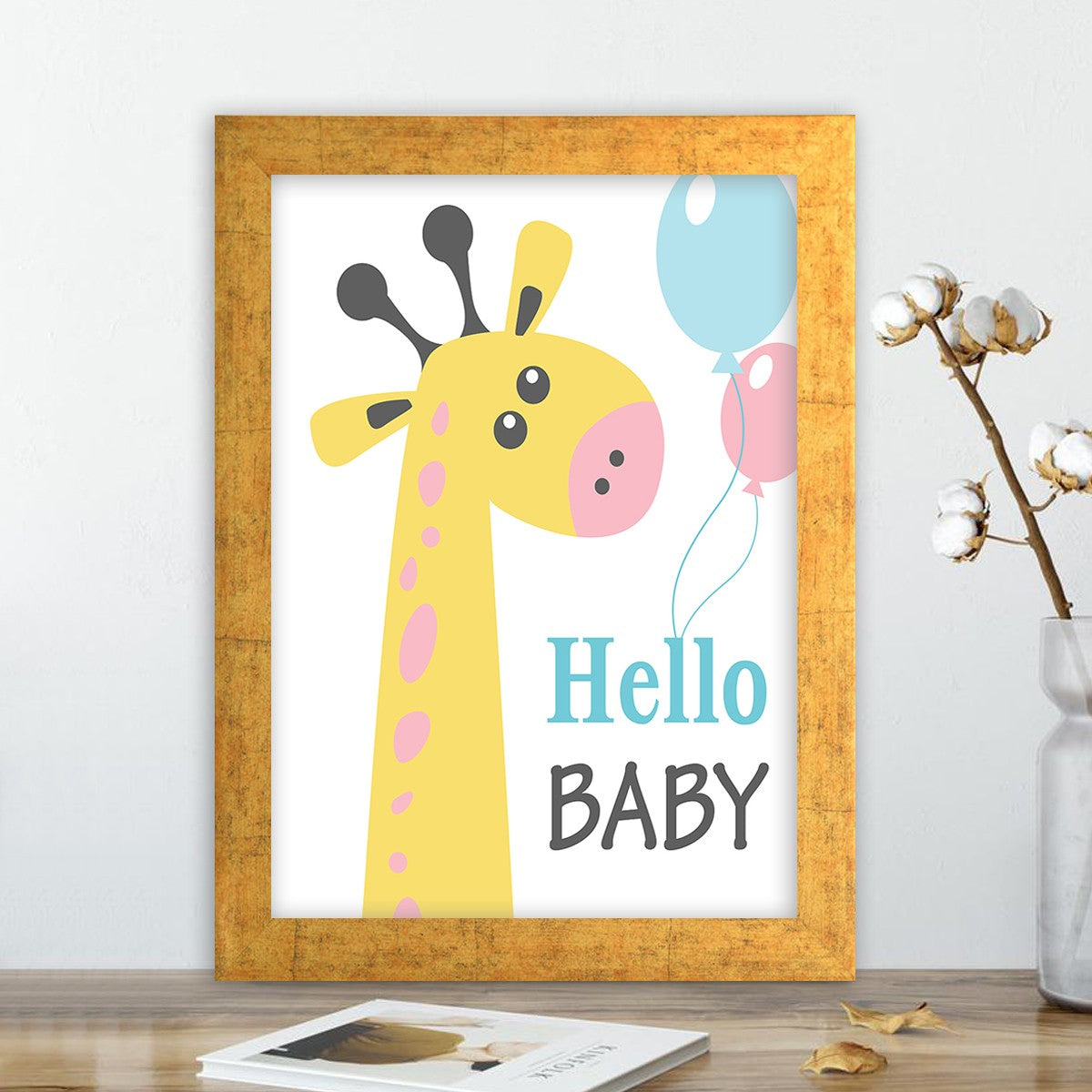 Quadro Decorativo MDF Emoldurado - Arte Multicolor 24x29cm com Moldura de Madeira 2cm