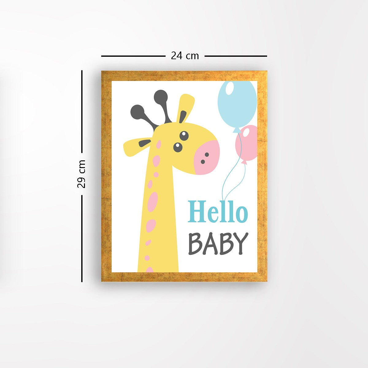 Quadro Decorativo MDF Emoldurado - Arte Multicolor 24x29cm com Moldura de Madeira 2cm