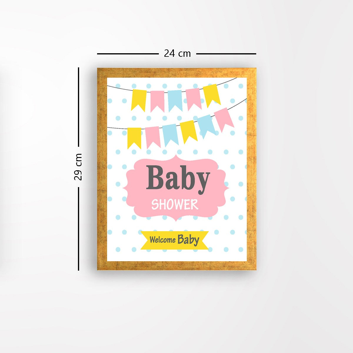 Quadro Decorativo MDF Emoldurado - Arte Multicolor 24x29cm com Moldura de Madeira 2cm