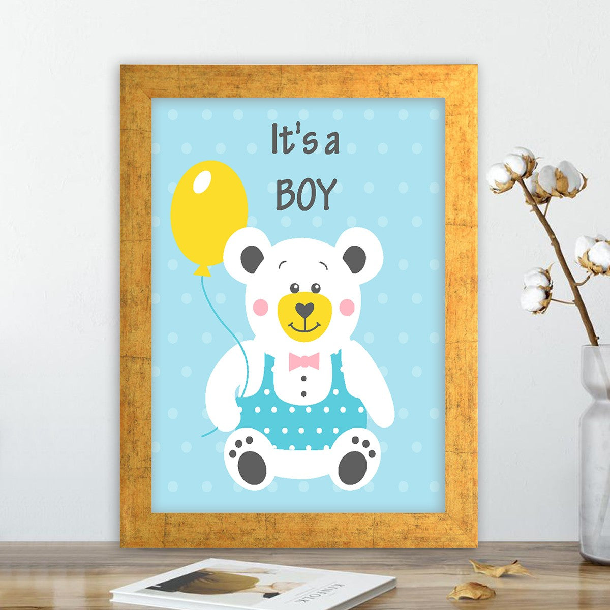 Quadro Decorativo MDF Emoldurado - Arte Multicolor 24x29cm com Moldura de Madeira 2cm