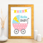 Quadro Decorativo MDF Emoldurado - Arte Multicolor 24x29cm com Moldura de Madeira 2cm