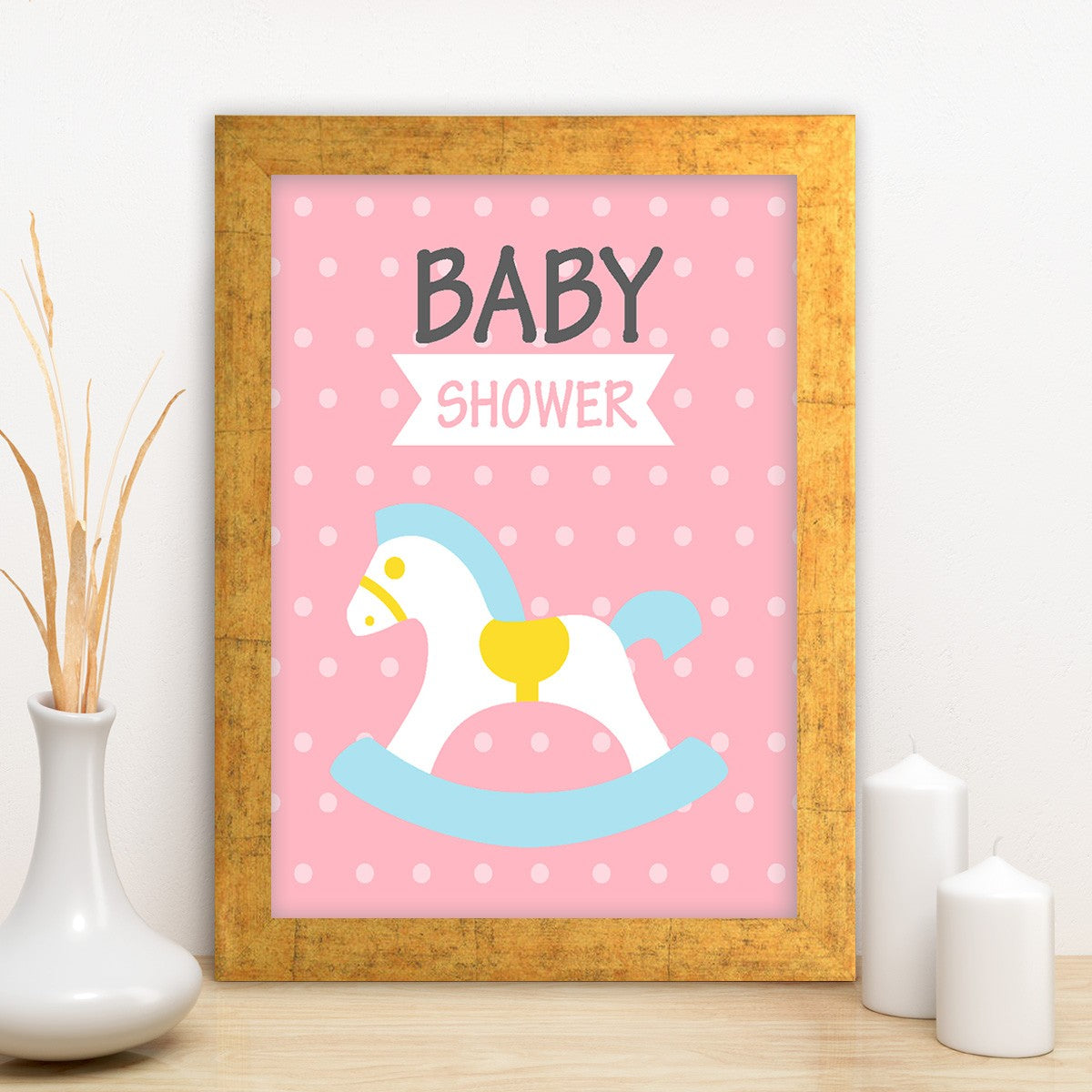 Quadro Decorativo MDF Emoldurado - Arte Multicolor 24x29cm com Moldura de Madeira 2cm