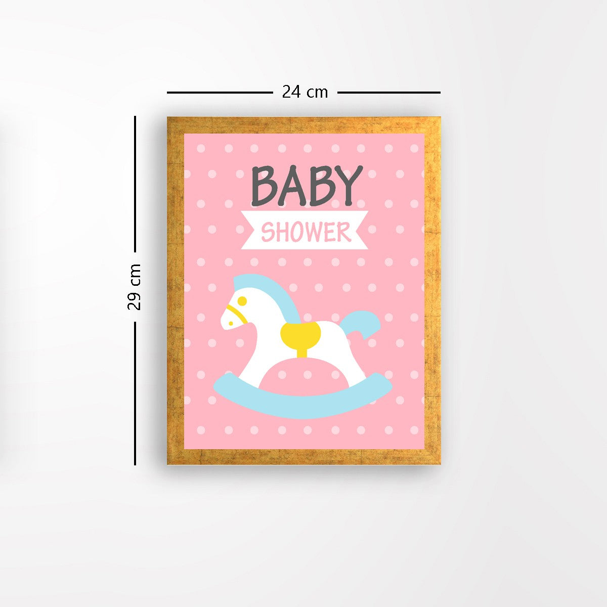 Quadro Decorativo MDF Emoldurado - Arte Multicolor 24x29cm com Moldura de Madeira 2cm