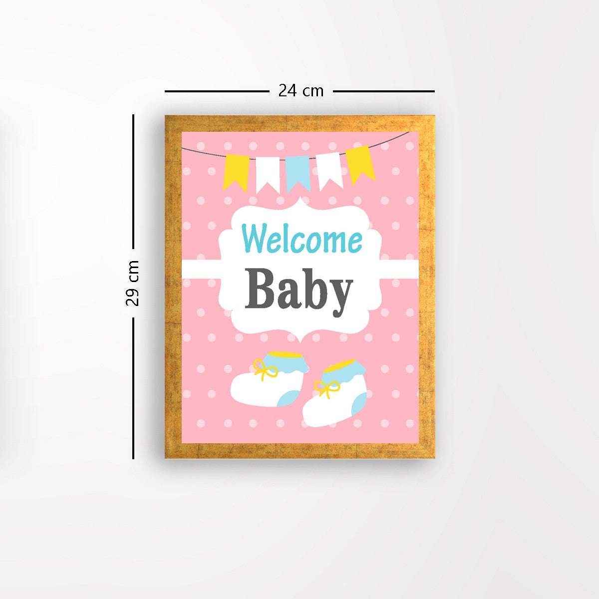 Quadro Decorativo MDF Emoldurado - Arte Multicolor 24x29cm com Moldura de Madeira 2cm