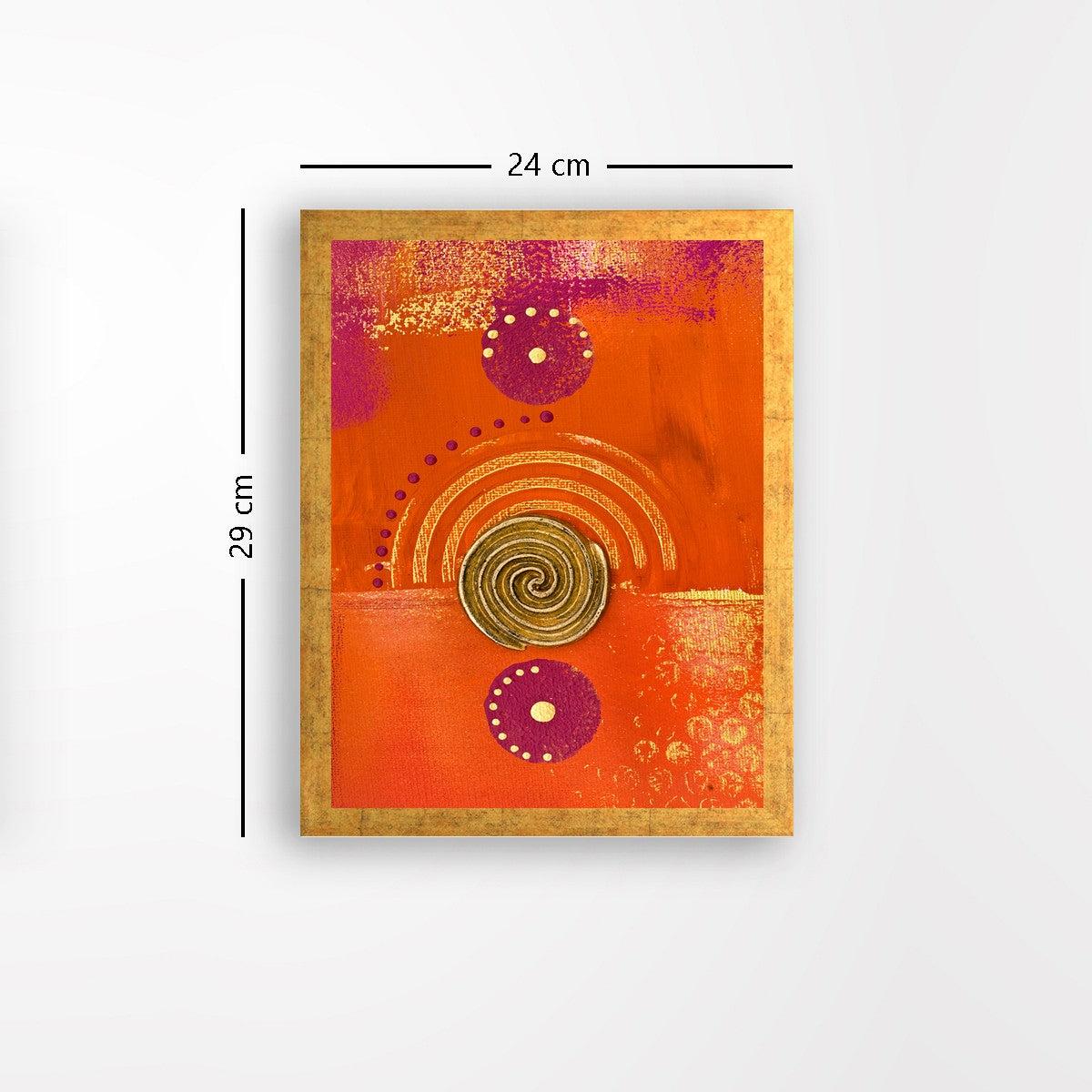 Quadro Decorativo MDF Emoldurado - Arte Multicolor 24x29cm com Moldura de Madeira 2cm