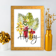 Quadro Decorativo MDF Emoldurado - Arte Multicolor 24x29cm com Moldura de Madeira 2cm