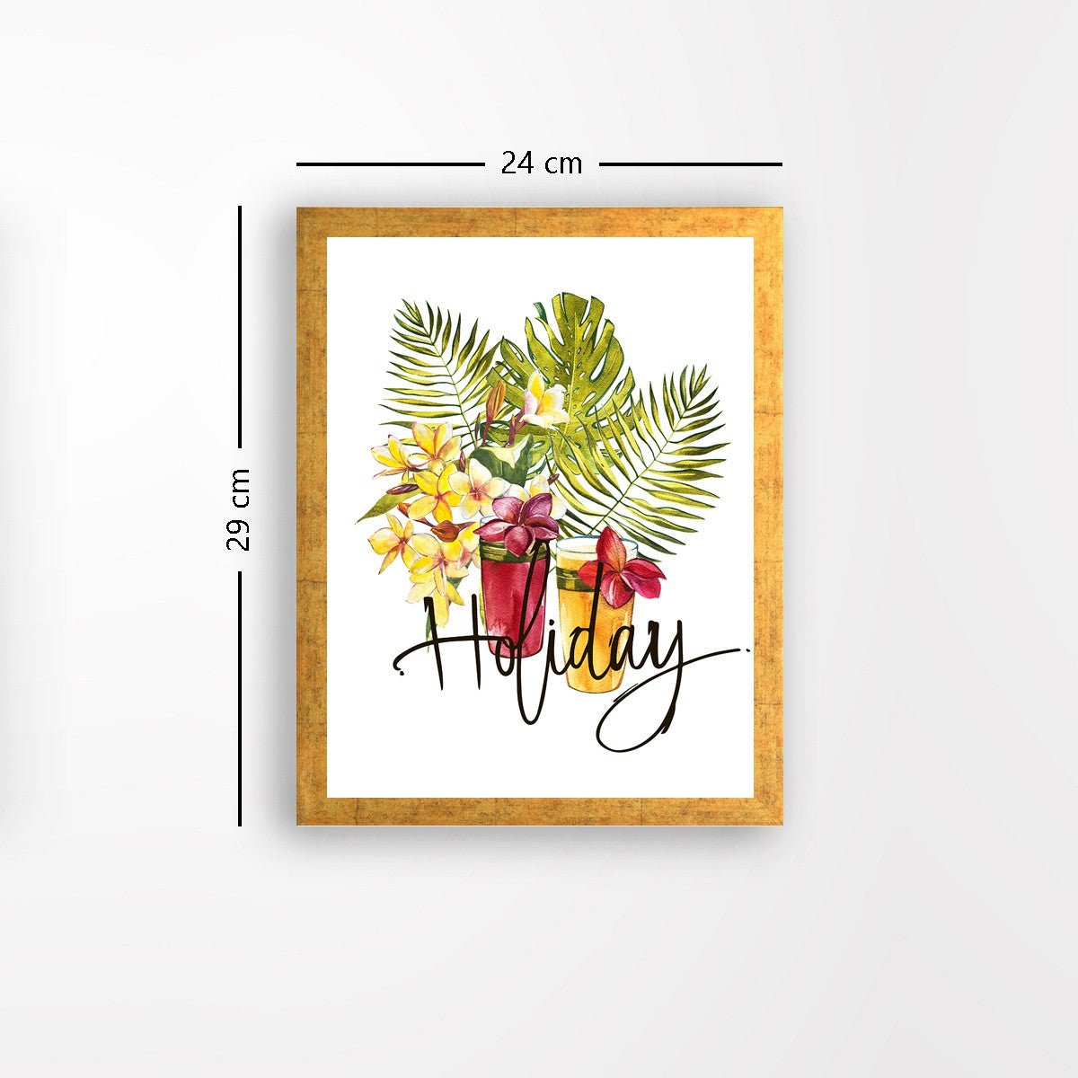 Quadro Decorativo MDF Emoldurado - Arte Multicolor 24x29cm com Moldura de Madeira 2cm