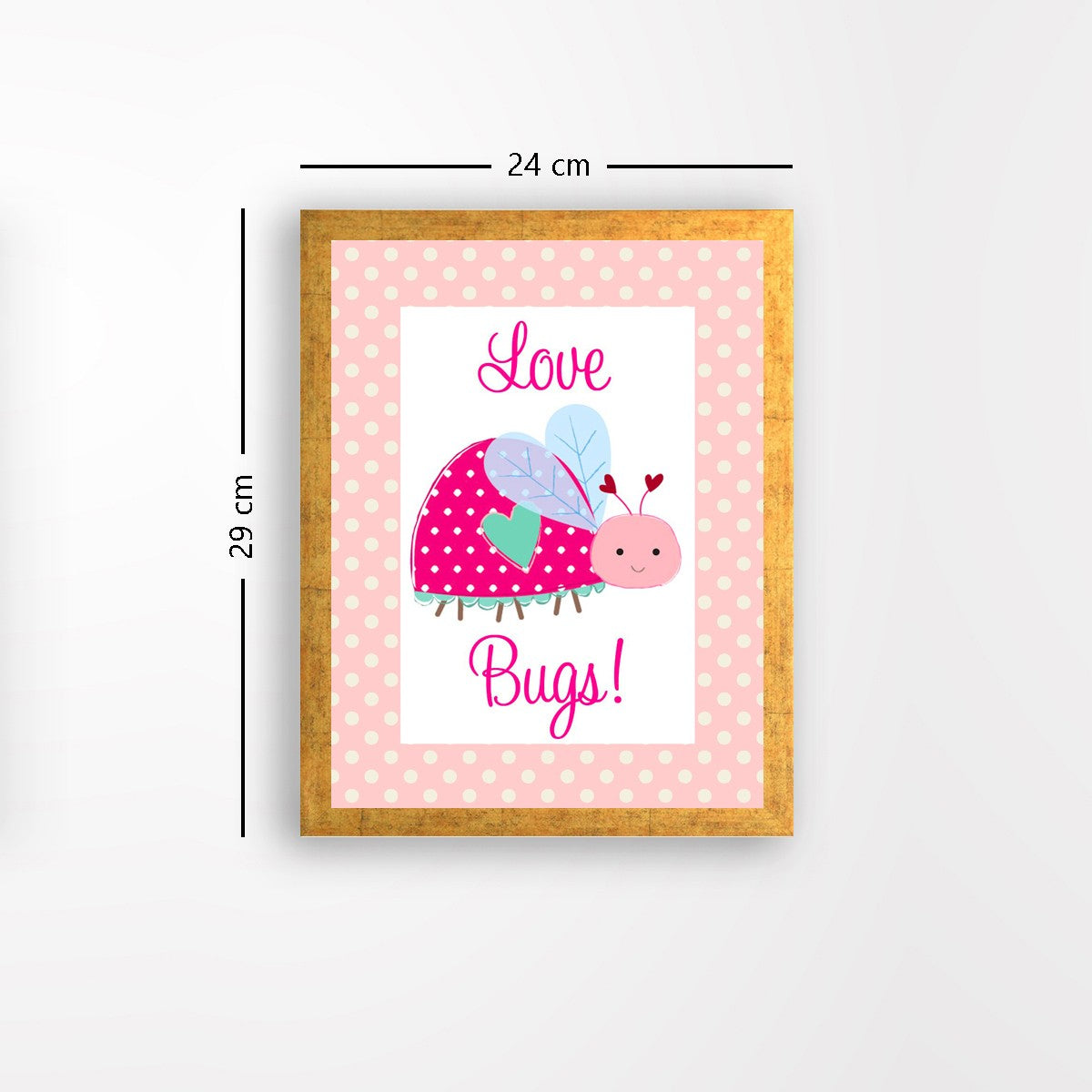 Quadro Decorativo MDF Emoldurado - Arte Multicolor 24x29cm com Moldura de Madeira 2cm