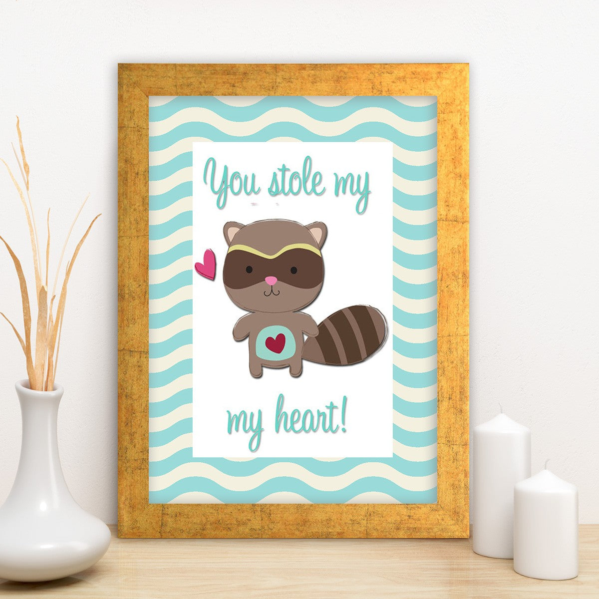 Quadro Decorativo MDF Emoldurado - Arte Multicolor 24x29cm com Moldura de Madeira 2cm