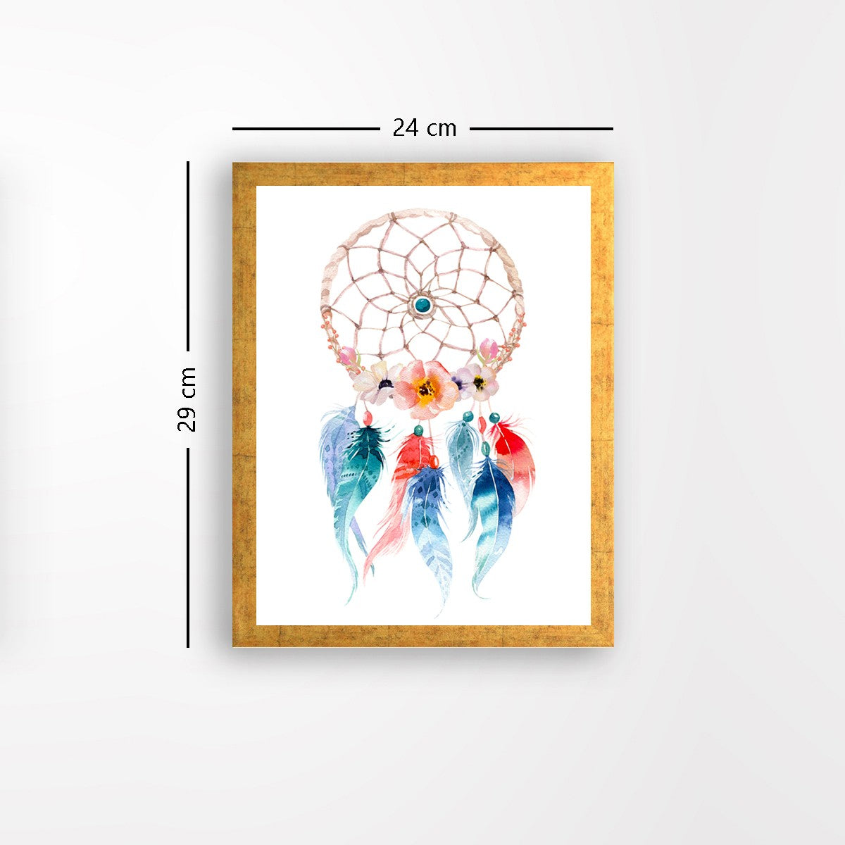 Quadro Decorativo MDF Emoldurado - Arte Multicolor 24x29cm com Moldura de Madeira 2cm