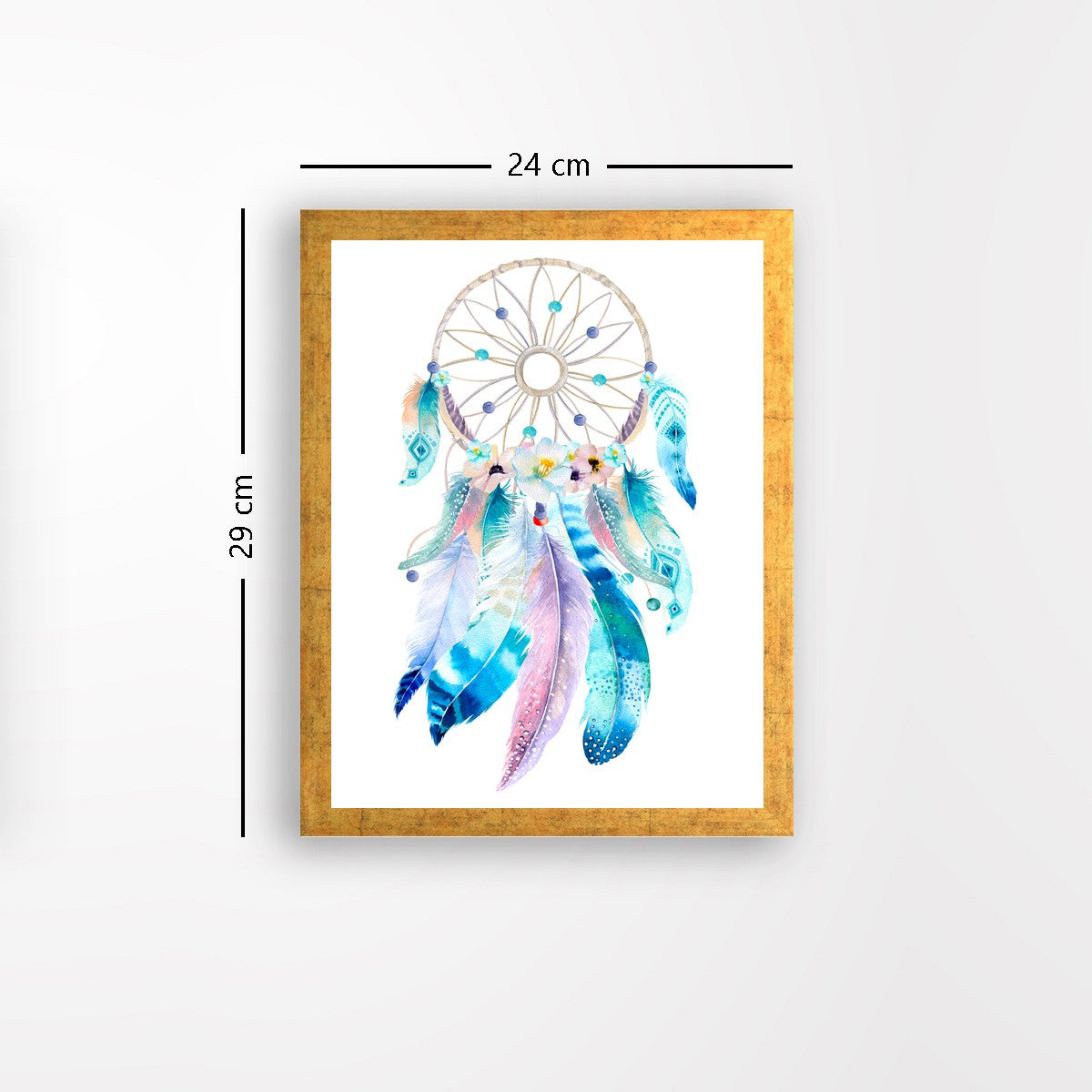 Quadro Decorativo MDF Emoldurado - Arte Multicolor 24x29cm com Moldura de Madeira 2cm