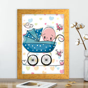 Quadro Decorativo MDF Emoldurado - Arte Multicolor 24x29cm com Moldura de Madeira 2cm