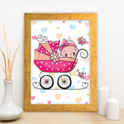 Quadro Decorativo MDF Emoldurado - Arte Multicolor 24x29cm com Moldura de Madeira 2cm