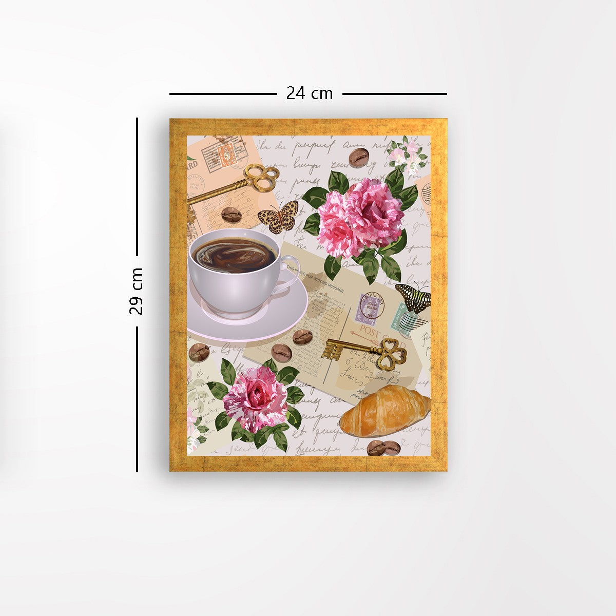 Quadro Decorativo MDF Emoldurado - Arte Multicolor 24x29cm com Moldura de Madeira 2cm