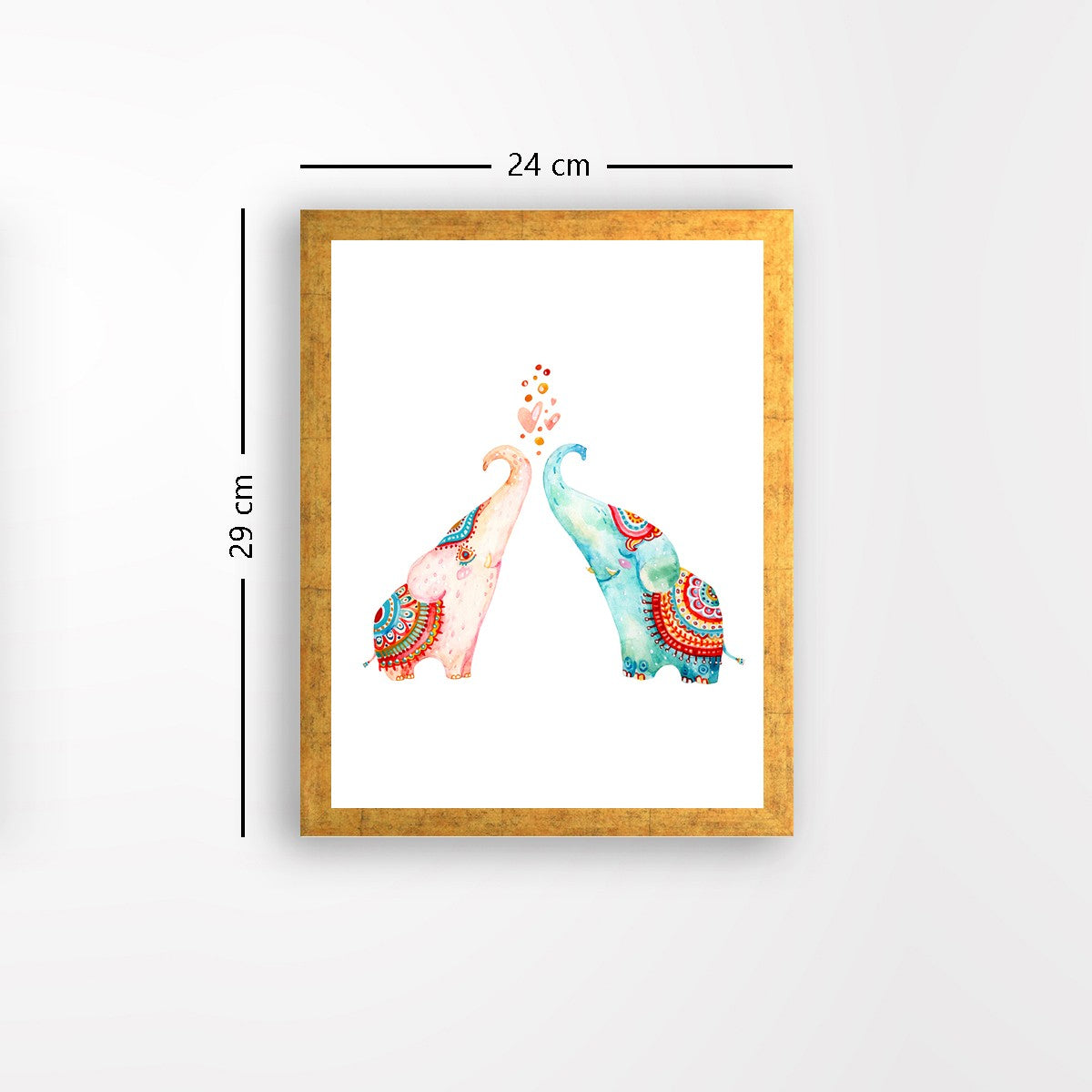 Quadro Decorativo MDF Emoldurado - Arte Multicolor 24x29cm com Moldura de Madeira 2cm