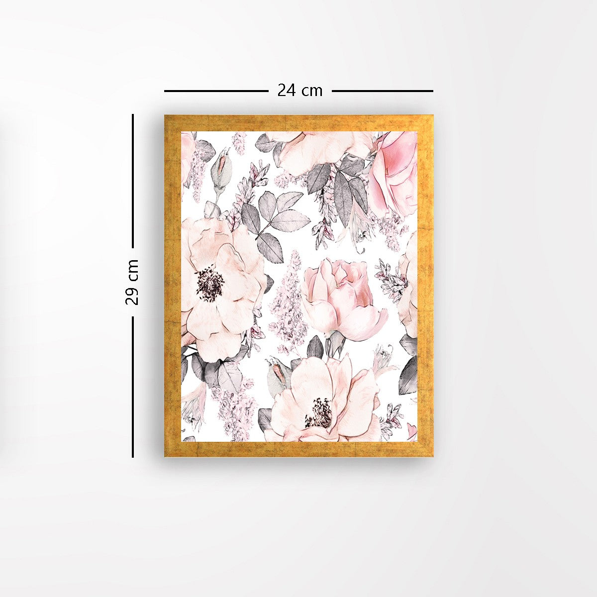 Quadro Decorativo MDF Emoldurado - Arte Multicolor 24x29cm com Moldura de Madeira 2cm