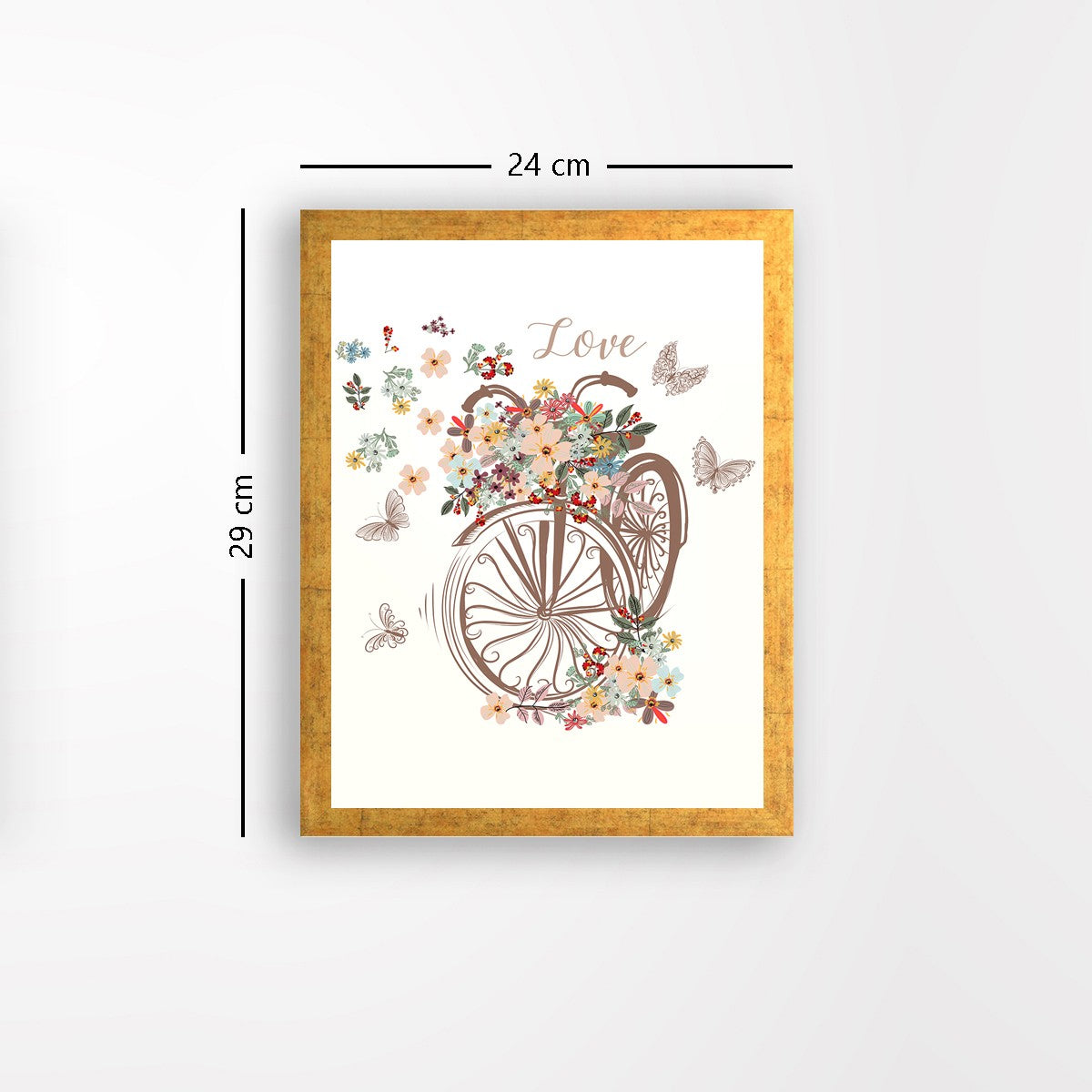 Quadro Decorativo MDF Emoldurado - Arte Multicolor 24x29cm com Moldura de Madeira 2cm