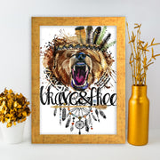 Quadro Decorativo MDF Emoldurado - Arte Multicolor 24x29cm com Moldura de Madeira 2cm